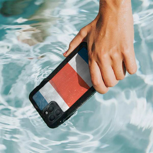 Costa Rican Flag Distressed iPhone 11 Pro Max Waterproof Case
